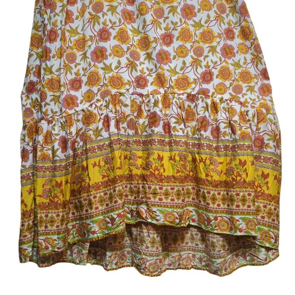 NEW Solarsun Women's Dress Orange Sz XL Lightweight Floral Cottagecore Boho - Picture 6 of 13